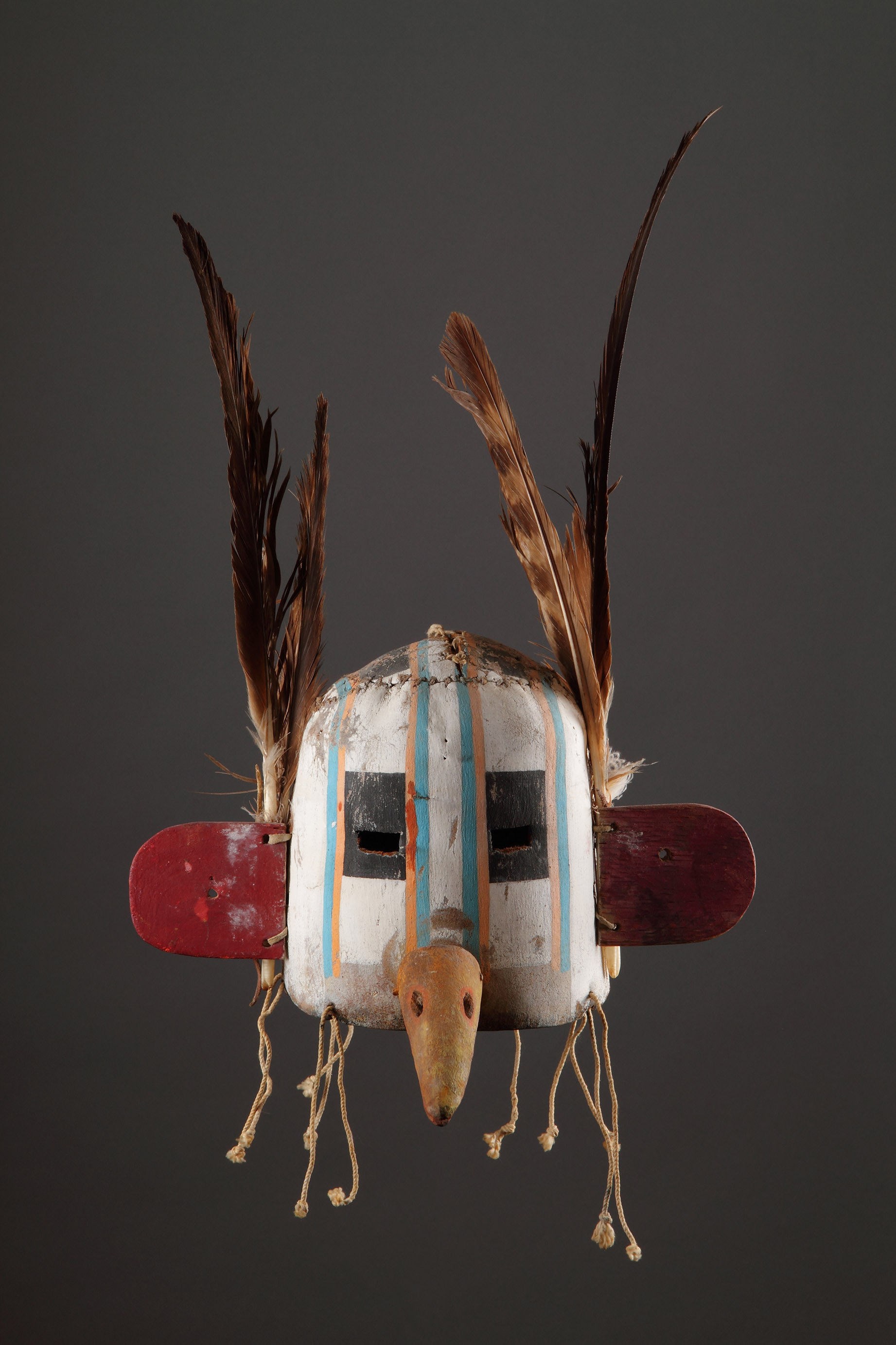Hopi Kachina helmet shaped dance mask